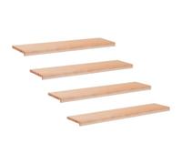 vidaXL Tappeti per scale 4 pz 110 x 25 x 2 cm Naturale