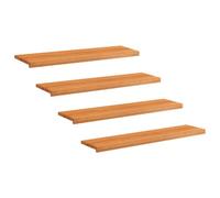 vidaXL Tappeti per scale 4 pz 110 x 30 x 2 cm Marrone Chiaro