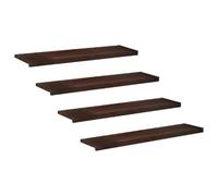 vidaXL Tappeti per scale 4 pz 120 x 30 x 2 cm Marrone Scuro
