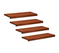 vidaXL Tappeti per scale 4 pz 80 x 30 x 2 cm Marrone
