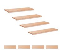 vidaXL Tappeti per scale 8 pz 100 x 25 x 2 cm Naturale