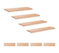 vidaXL Tappeti per scale 8 pz 100 x 25 x 2 cm Naturale