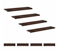vidaXL Tappeti per scale 8 pz 120 x 25 x 2 cm Marrone Scuro