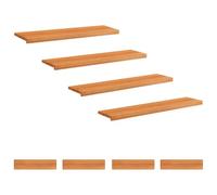 vidaXL Tappeti per scale 8 pz 120 x 30 x 2 cm Marrone Chiaro