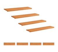 vidaXL Tappeti per scale 8 pz 120 x 30 x 2 cm Marrone Chiaro
