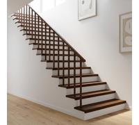 vidaXL Tappeti per scale 8 pz 70 x 25 x 2 cm Marrone Scuro