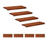 vidaXL Tappeti per scale 8 pz 70 x 30 x 2 cm Marrone