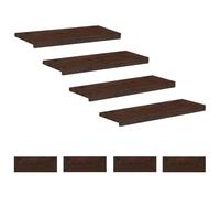 vidaXL Tappeti per scale 8 pz 70 x 30 x 2 cm Marrone Scuro