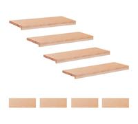 vidaXL Tappeti per scale 8 pz 70 x 30 x 2 cm Naturale