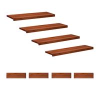 vidaXL Tappeti per scale 8 pz 90 x 25 x 2 cm Marrone