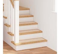 vidaXL Tappetini Antiscivolo per Scale 15 pz 75 x 20 cm Crema PP