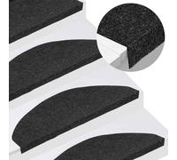 vidaXL Tappetini Autoadesivi per Scale 10pz Neri 65x22,5x3,5 cm