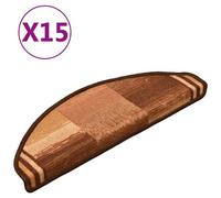VIDAXL - Tappetini Autoadesivi per Scale 15 pz Marronie 65x21x4 cm
