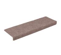 vidaXL Tappetini per Scale autoadesivi 20 pz 65x21x4 cm Crema Bordo Rettangolare