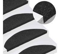 vidaXL Tappetini Autoadesivi per Scale 20 pz Neri 65x22,5x3,5 cm