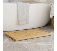 vidaXL Tappetini da Bagno 2 pz 70x50 cm in Bambù