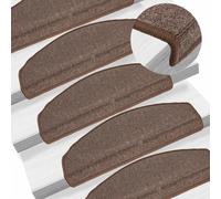 vidaXL Tappetini per scale 10 pz 65x24x4 cm Marrone caffè Semicircolari Grandi