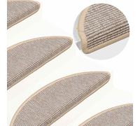 vidaXL Tappetini per scale 15 pz 56x17x3 cm Argento Semicircolari