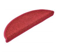 vidaXL Tappetini per Scale 15 pz 56x17x3 cm Rossi semicircolari