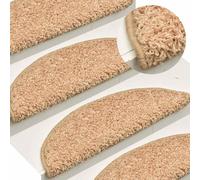 vidaXL Tappetini per scale 15 pz 56x17x3 cm Oro Semicircolari