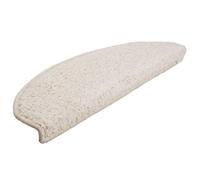 vidaXL Tappetini per scale 15 pz 65x21x4 cm Bianco Semicircolari Grandi