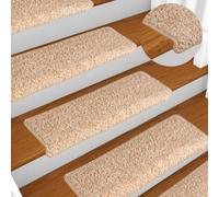 vidaXL Tappetini per scale 15 pz 65x21x4 cm Oro Bordo rettangolare