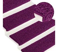 vidaXL Tappetini per scale 15 pz 65x21x4 cm Rosa Bordo rettangolare