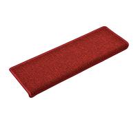 vidaXL Tappetini per scale 15 pz 65x21x4 cm Rossi - Rettangolare