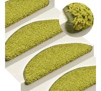 vidaXL Tappetini per scale 15 pz 65x21x4 cm Verde Semicircolari Grandi