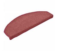 vidaXL Tappetini per Scale 15 pz 65x24x4 cm Bordeaux Semicircolari Grandi