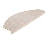 vidaXL Tappetini per Scale 15 pz 65x24x4 cm Tortora semicircolari Grandi