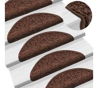 VIDAXL - Tappetini Per Scale 15 Pz Marroni 56x20 Cm