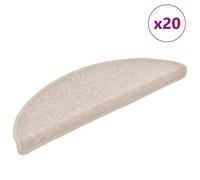 vidaXL Tappetini per scale 20 pz 56x17x3 cm tortora semicircolari