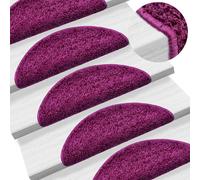 vidaXL Tappetini per scale 20 pz 56x17x3 cm Viola Semicircolari