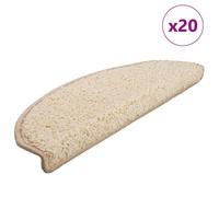 vidaXL Tappetini per scale 20 pz 65x21x4 cm Crema Semicircolari Grandi