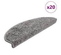 vidaXL Tappetini per scale 20 pz 65x21x4 cm Grigio Semicircolari Grandi