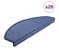 vidaXL Tappetini per scale 20 pz 65x24x4 cm Blu Semicircolari Grandi