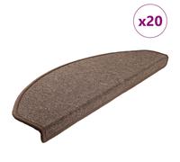 vidaXL Tappetini per scale 20 pz 65x24x4 cm Marrone caffè Semicircolari Grandi