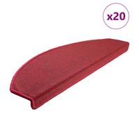 vidaXL Tappetini per scale 20 pz 65x24x4 cm Rossi Semicircolari Grandi