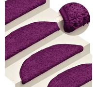 vidaXL Tappetini per scale 30 pz 56x17x3 cm rosa semicircolari