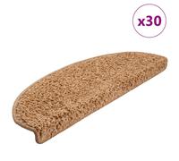 vidaXL Tappetini per scale 30 pz 65x21x4 cm Beige Semicircolari Grandi