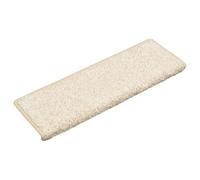 vidaXL Tappetini per Scale 30 pz 65x21x4 cm Bianchi con Bordo Rettangolare