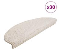 vidaXL Tappetini per scale 30 pz 65x21x4 cm Bianco Semicircolari Grandi