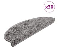vidaXL Tappetini per scale 30 pz 65x21x4 cm Grigio Semicircolari Grandi