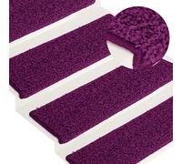 vidaXL Tappetini per scale 30 pz 65x21x4 cm Rosa Bordo rettangolare