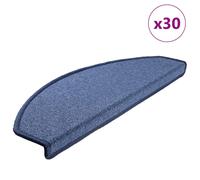 vidaXL Tappetini per scale 30 pz 65x24x4 cm Blu Semicircolari Grandi
