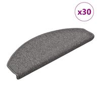 vidaXL Tappetini per scale 30 pz 65x24x4 cm Grigio scuro Semicircolari Grandi