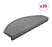 vidaXL Tappetini per scale 30 pz 65x24x4 cm Grigio scuro Semicircolari Grandi