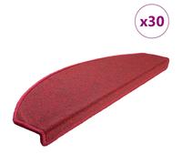 vidaXL Tappetini per scale 30 pz 65x24x4 cm Rossi Semicircolari Grandi