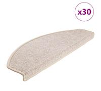 vidaXL Tappetini per scale 30 pz 65x24x4 cm tortora semicircolari grandi